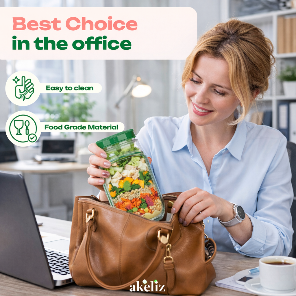 Freshora Salad Pod | Leak-Proof, Side-Opening Lunch Container | BPA-Free & Portable